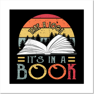Take a Look it's in a Book reading lover Posters and Art